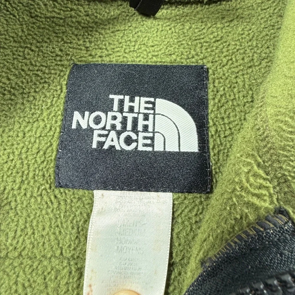Vintage The North Face Denali Fleece Jacket Mens Medium Olive Green Full Zip